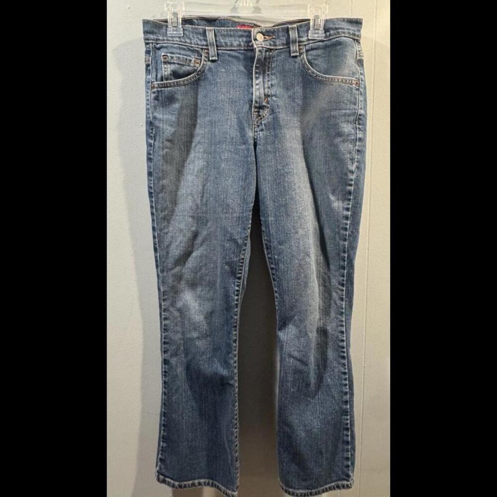 Womens Levis Jeans Blue Boot Cut Low Rise Size 10 Miss S